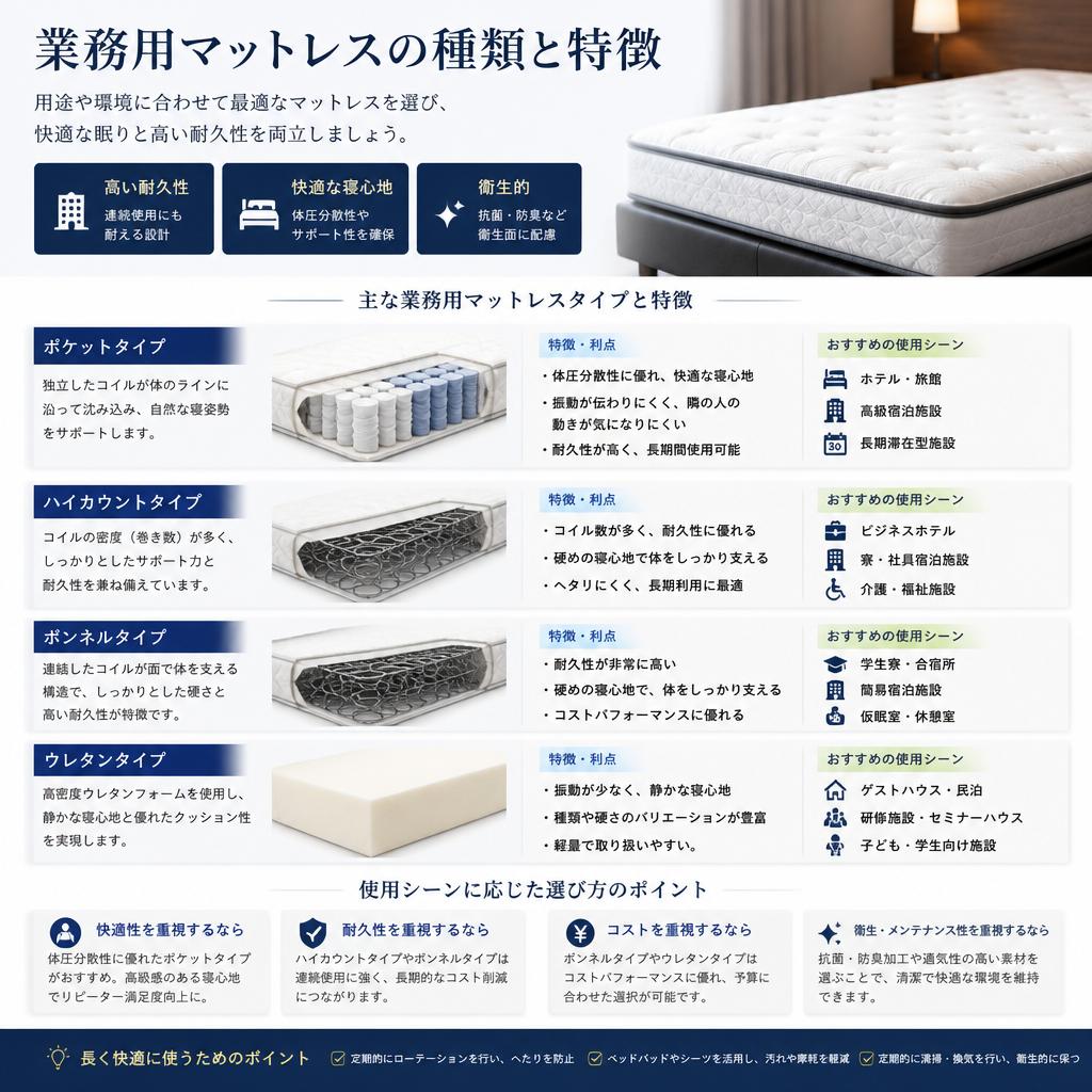 多彩なマットレスラインナップ