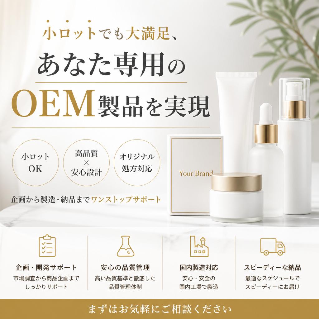小ロットでも大満足、あなた専用のOEM製品を実現